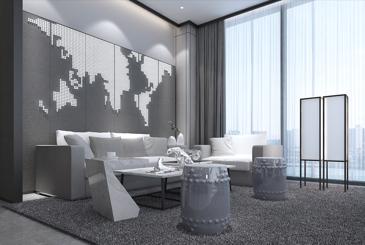 160平米極簡(jiǎn)禪意辦公室設(shè)計(jì)效果圖賞析