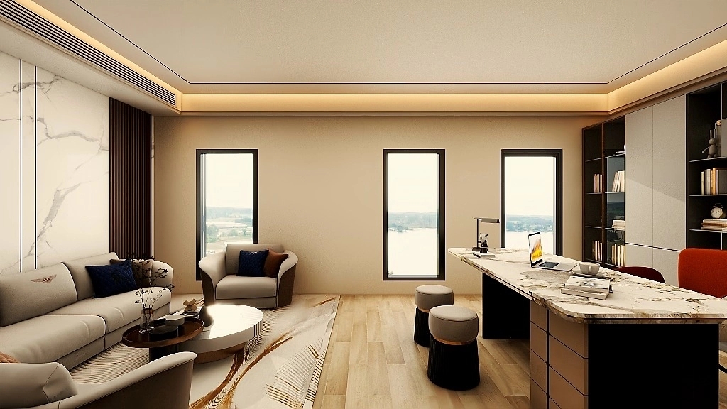 185平米公司辦公室裝修設(shè)計效果圖