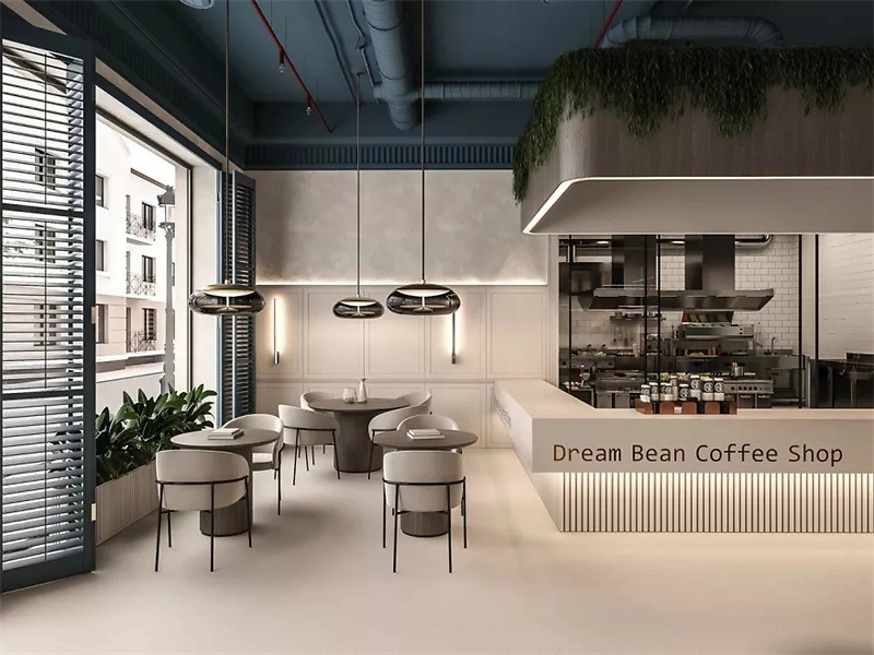 120平米時(shí)尚咖啡館設(shè)計(jì)效果圖