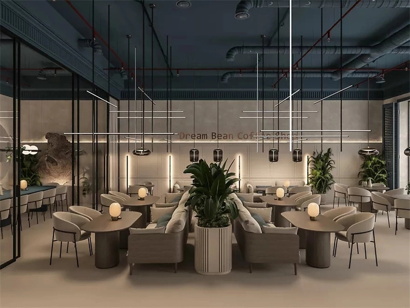 120平米時(shí)尚咖啡館設(shè)計(jì)效果圖