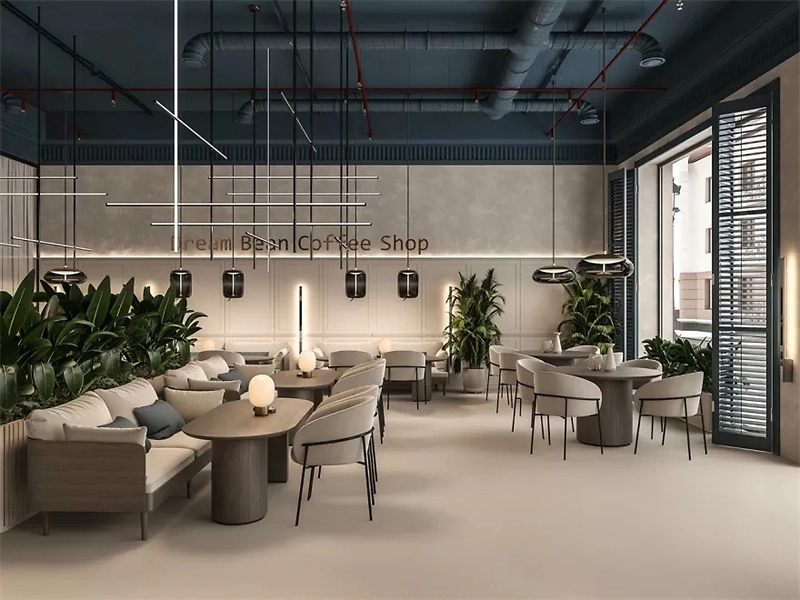 120平米時(shí)尚咖啡館設(shè)計(jì)效果圖