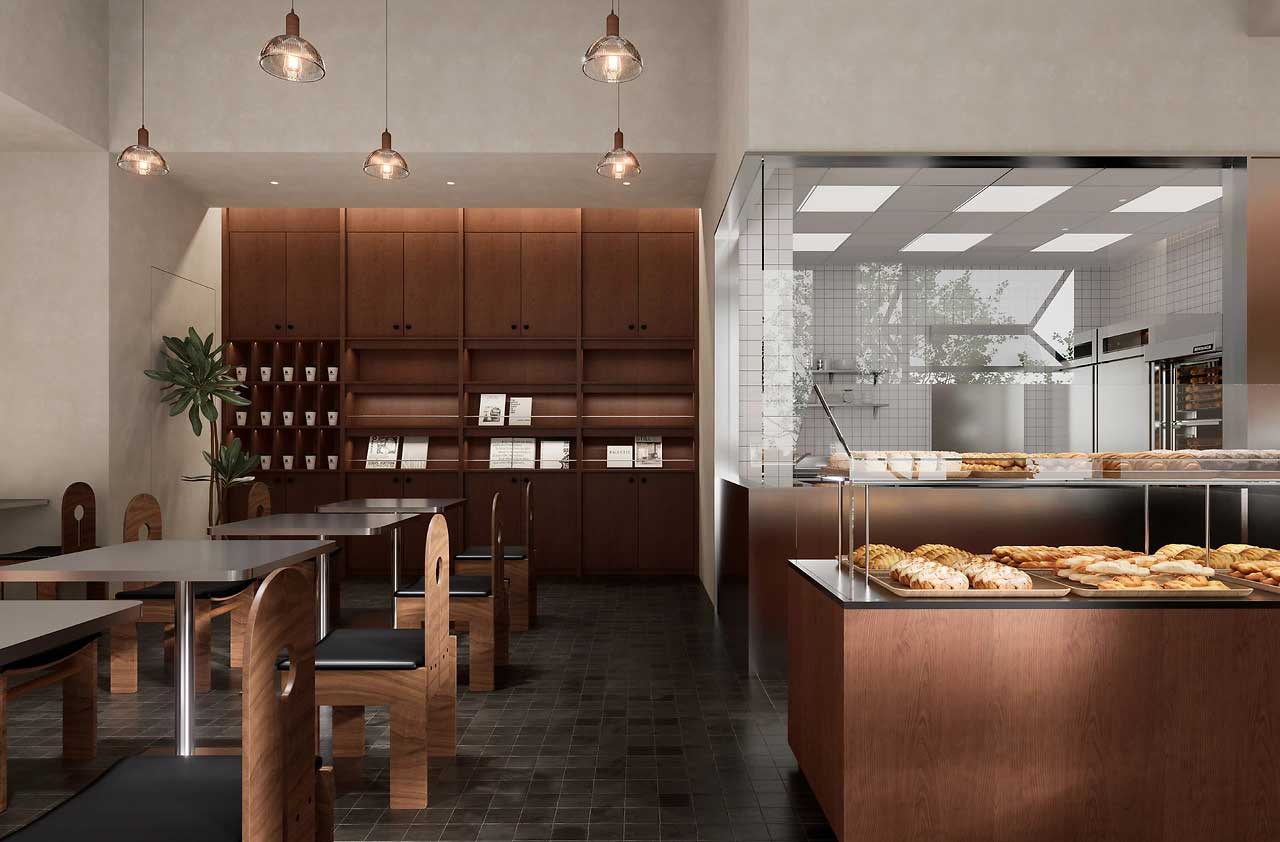 120平米咖啡烘焙店裝修設(shè)計效果圖