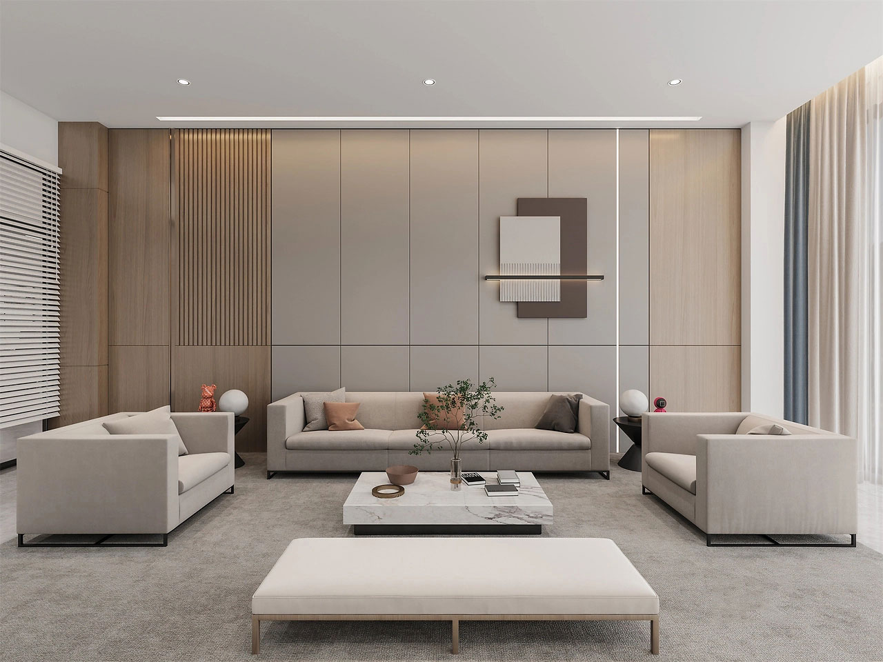 165平米簡潔大氣辦公室裝修設(shè)計效果圖