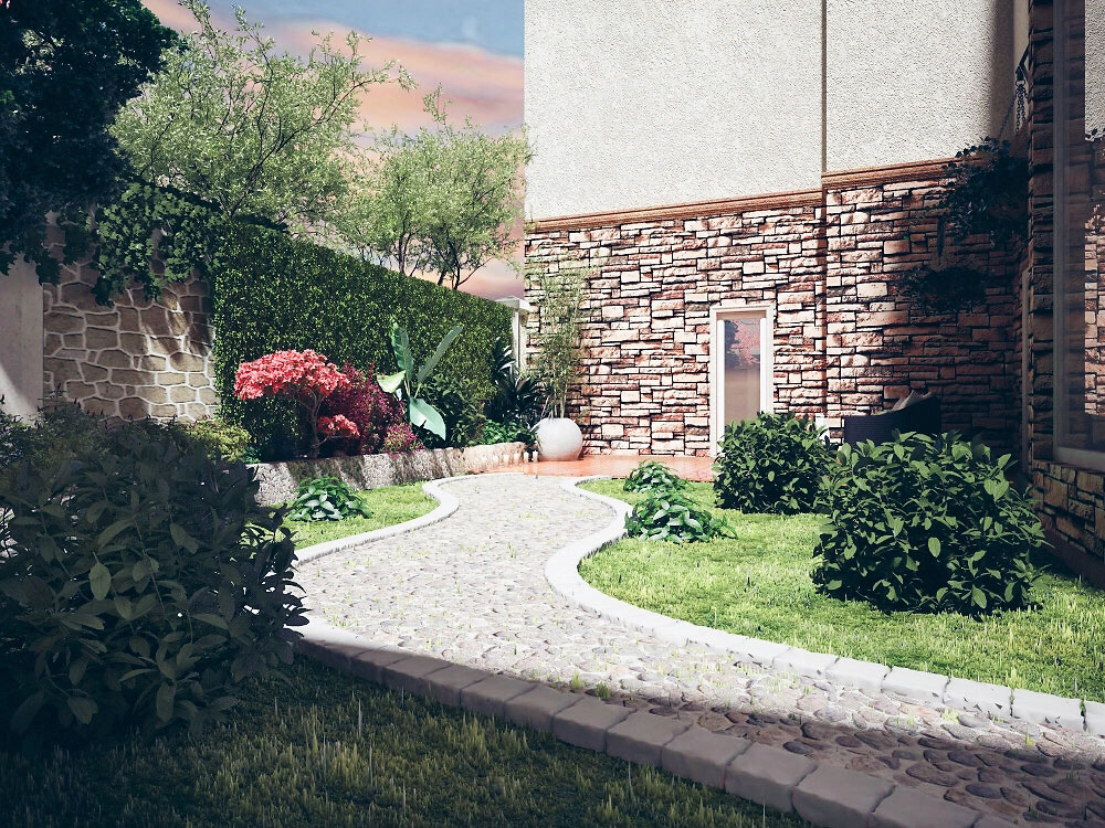 鄭州別墅庭院設(shè)計(jì)效果圖