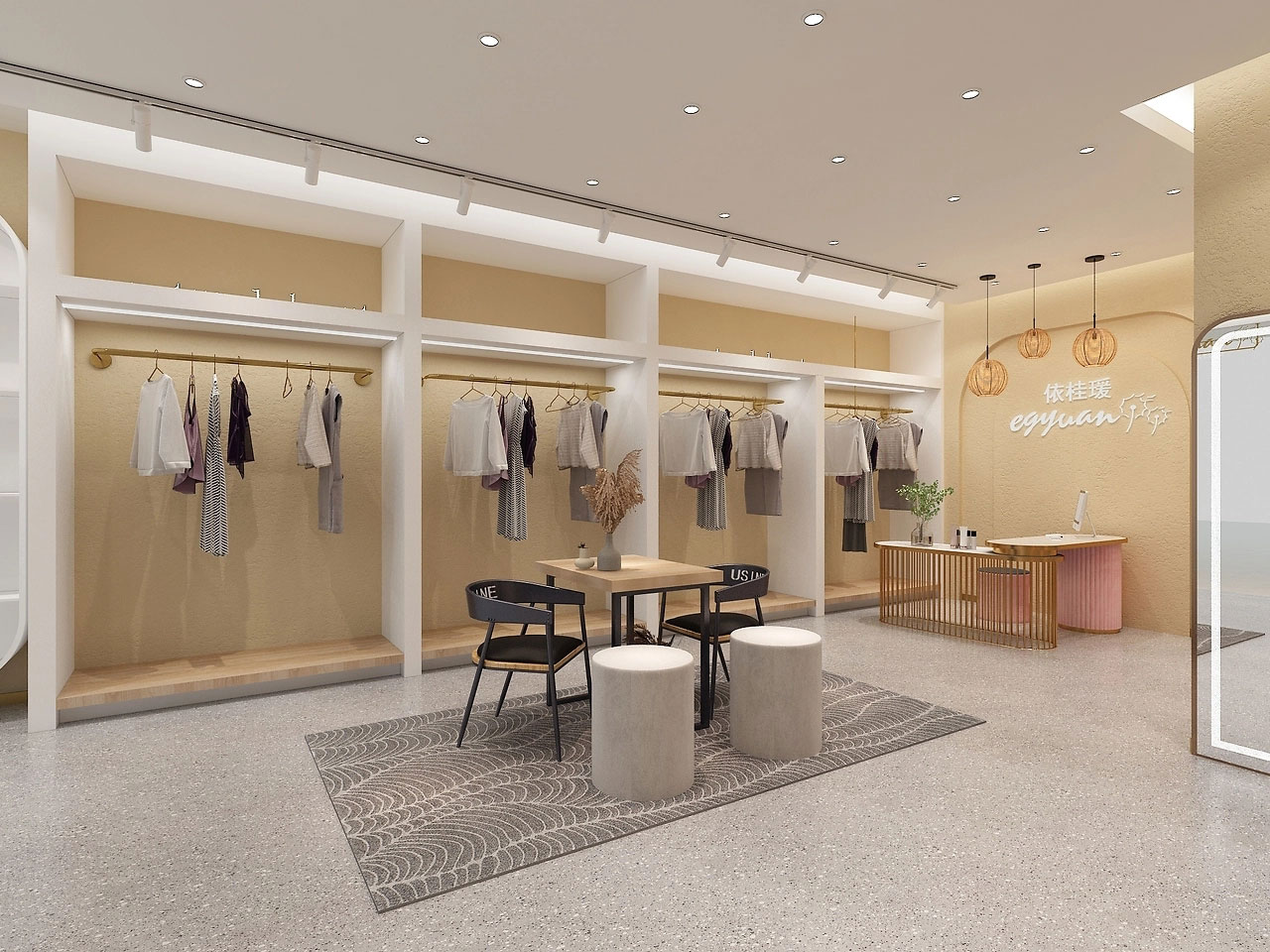 150平米現(xiàn)代服裝店裝修設計效果圖