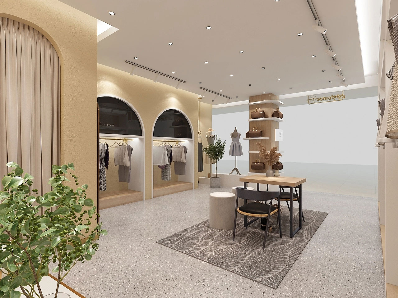 150平米現(xiàn)代服裝店裝修設計效果圖