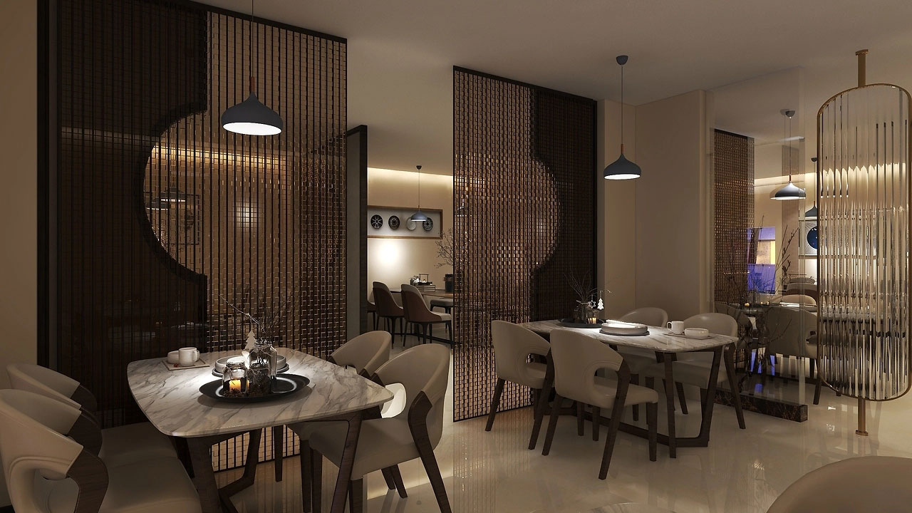 456平米中式餐廳裝修設(shè)計效果圖