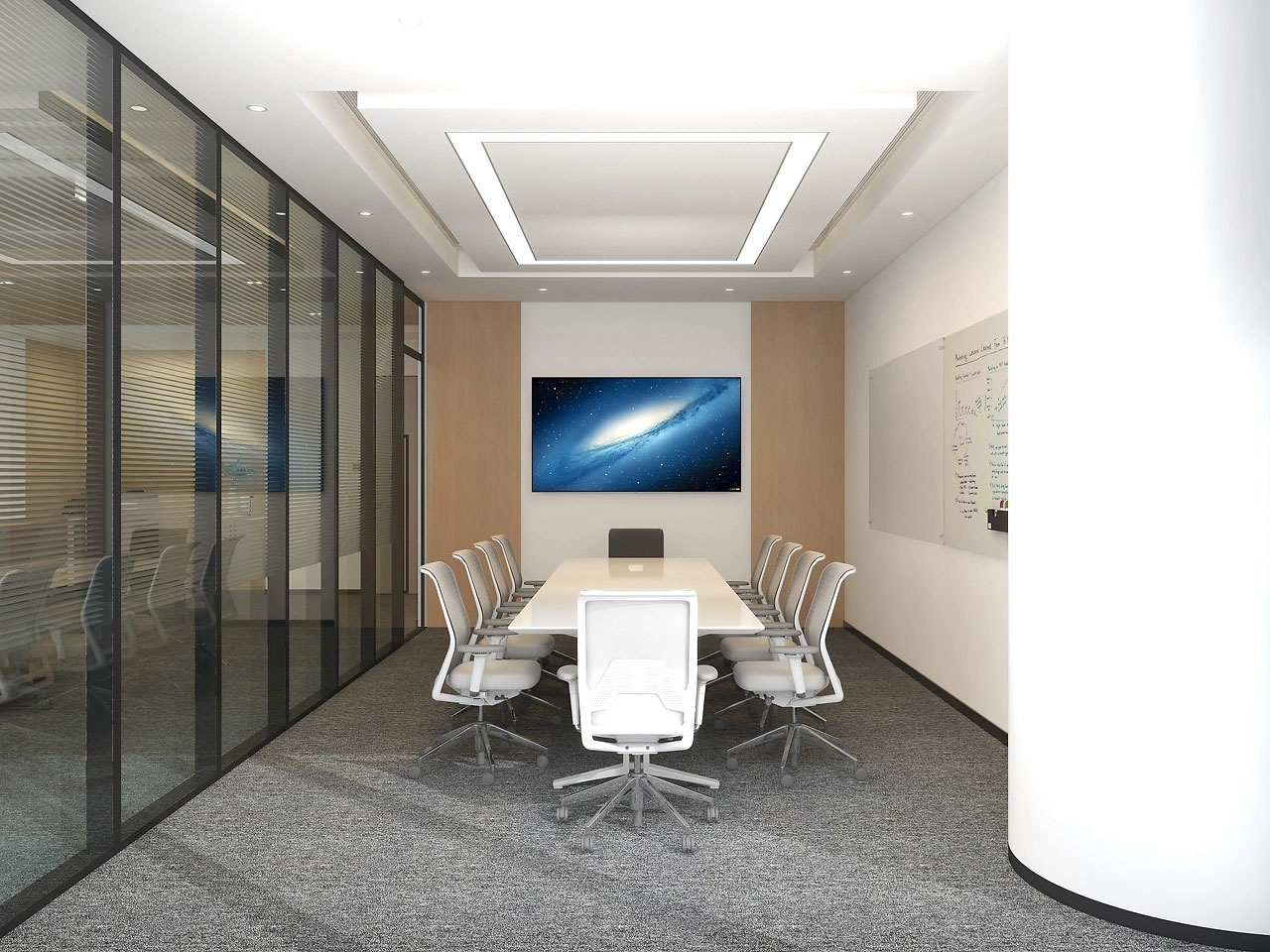 321平米鄭州辦公室設計效果圖