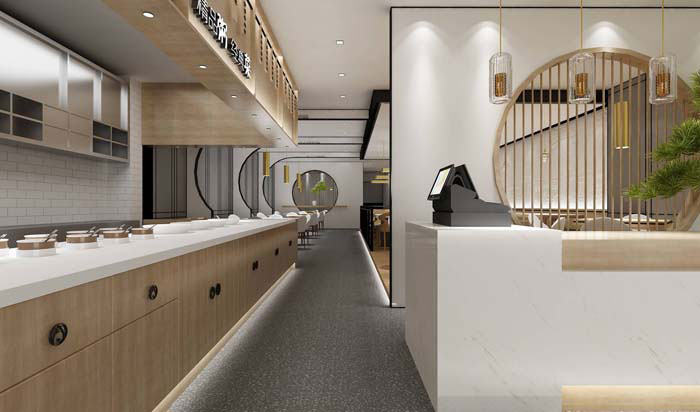 178平米鄭州快餐店設(shè)計裝修效果圖