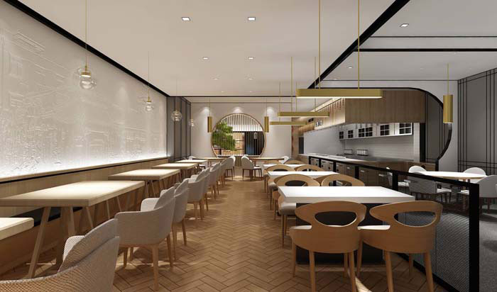 178平米鄭州快餐店設(shè)計裝修效果圖