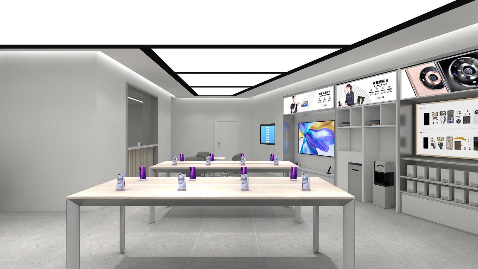 180平米榮耀手機體驗店設(shè)計效果圖