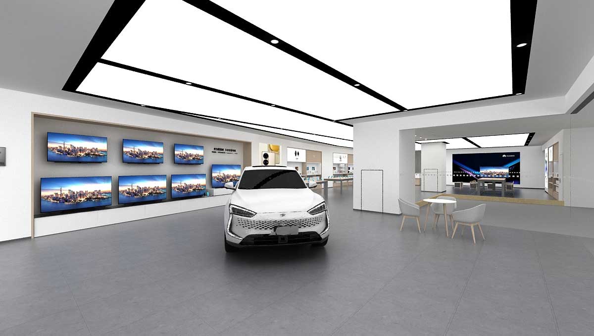 350平米洛陽華為手機(jī)體驗店設(shè)計效果圖