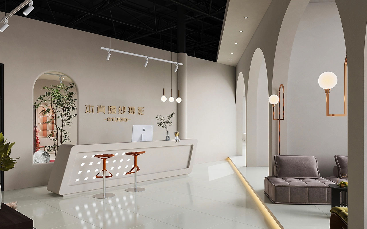 345平米婚紗攝影店裝修設(shè)計效果圖