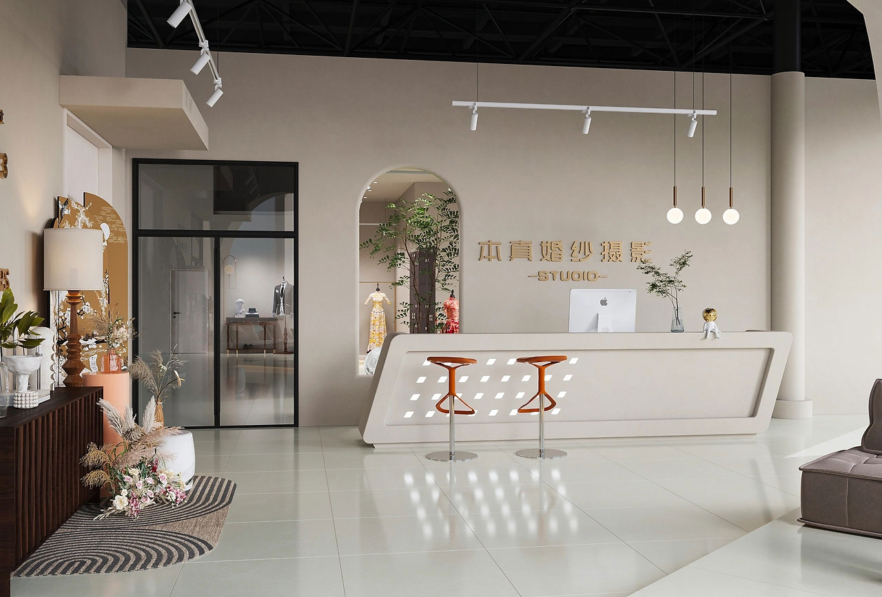 345平米婚紗攝影店裝修設(shè)計效果圖