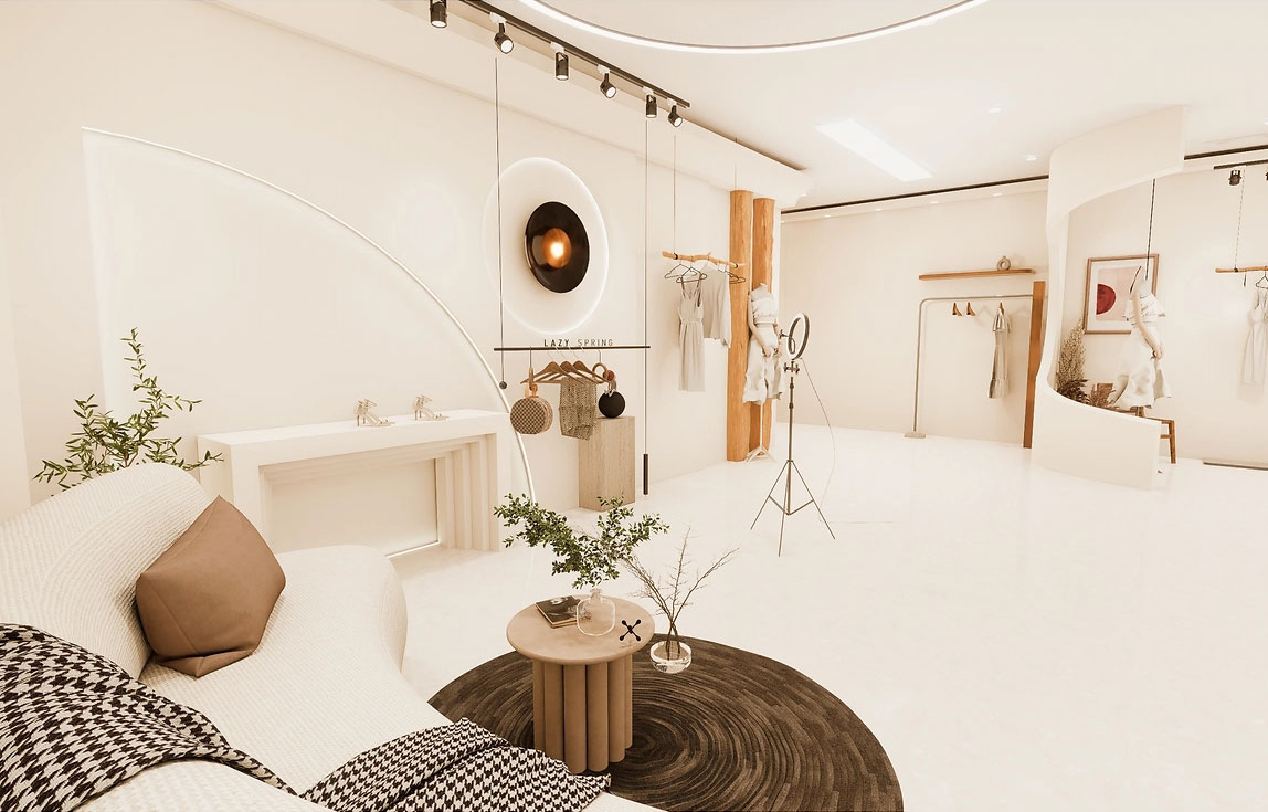 200平米鄭州服裝門店直播間設(shè)計(jì)效果圖