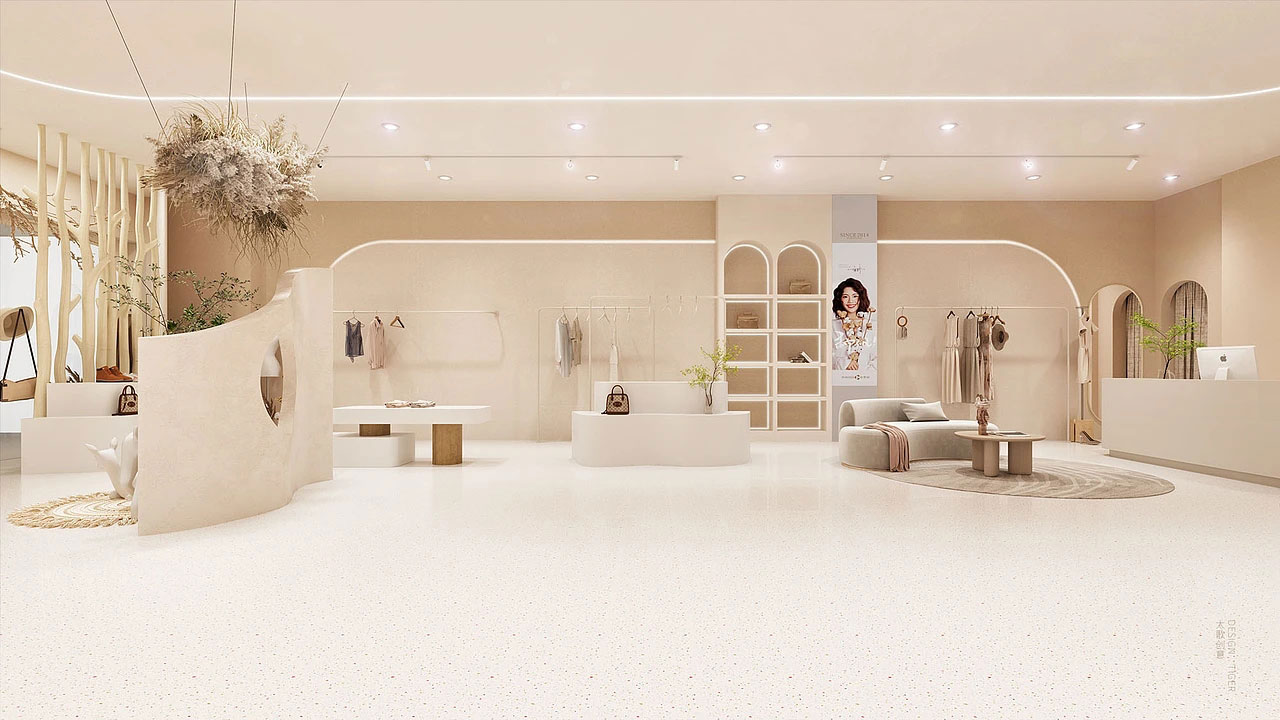 210平米鄭州女裝店面裝修設(shè)計(jì)效果圖
