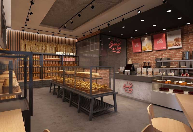 鄭州烘焙店裝修設(shè)計費用：展示柜燈光設(shè)計報價明細(xì)