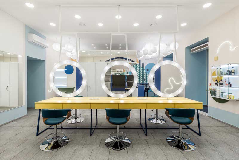 90平米理發(fā)店裝修設計效果圖