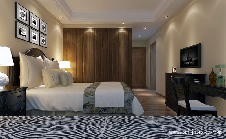 簡潔實用的美式風(fēng)格大戶型裝修效果圖