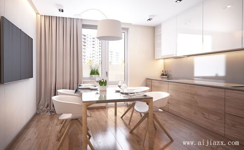 現(xiàn)代風格餐廳廚房裝修效果圖