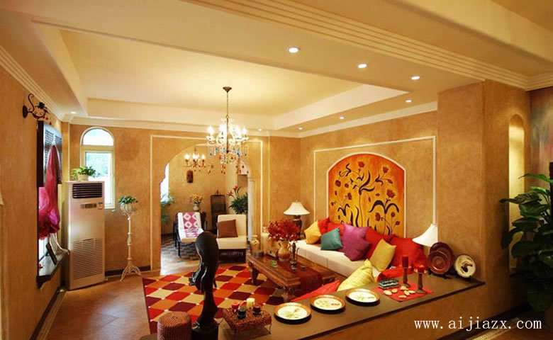 暖色調(diào)的地中海風格客餐廳裝修效果圖