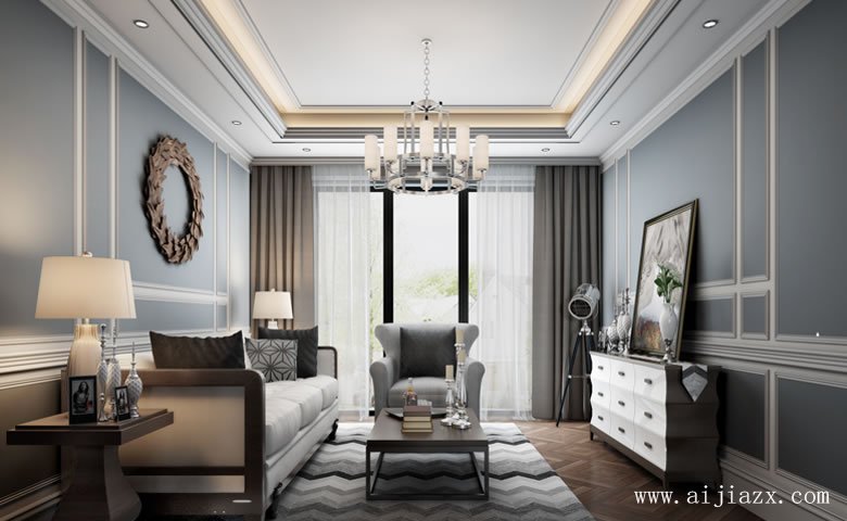 簡(jiǎn)歐風(fēng)格大戶型裝修效果圖