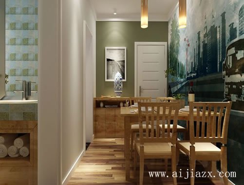 文藝情調(diào)的現(xiàn)代風(fēng)格小戶(hù)型餐廳裝修效果圖