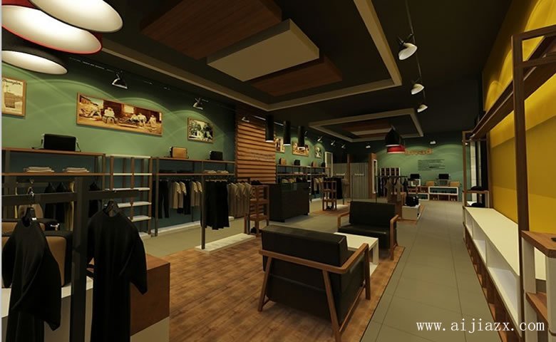 人文化實(shí)用的服裝專賣(mài)店鋪休息區(qū)裝修效果圖
