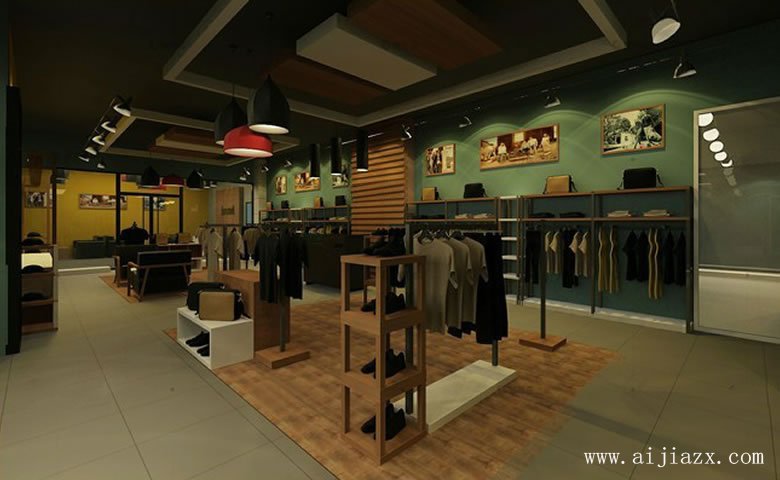 低調(diào)個(gè)性的服裝專賣(mài)店鋪展示區(qū)裝修效果圖