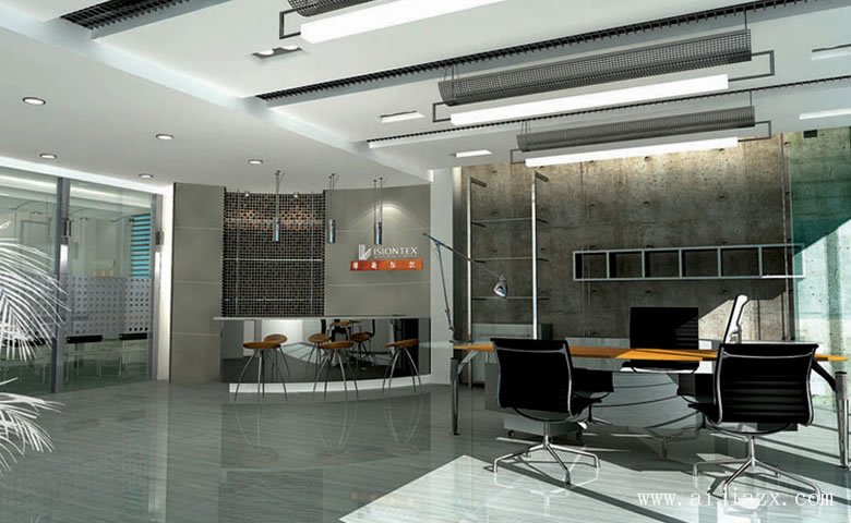 簡單大氣的現(xiàn)代簡約風(fēng)格辦公室前臺(tái)裝修效果圖