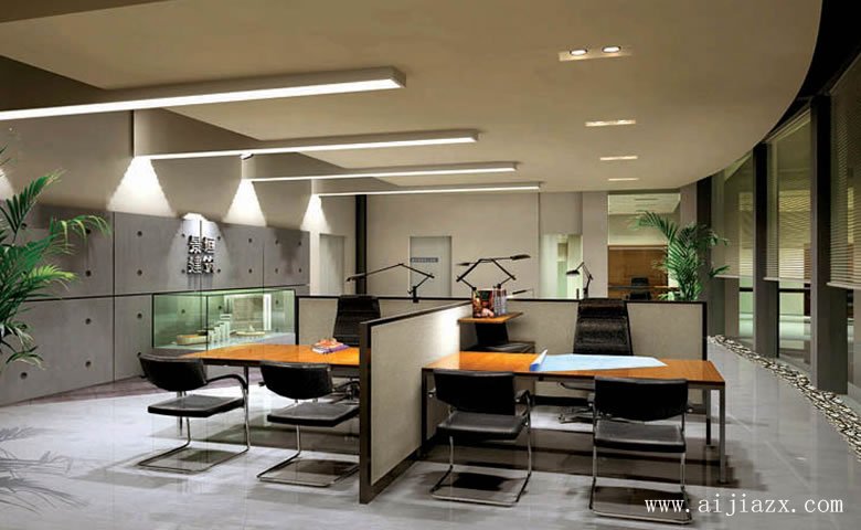 整潔秩序的現(xiàn)代簡約風(fēng)格辦公室辦公區(qū)裝修效果圖