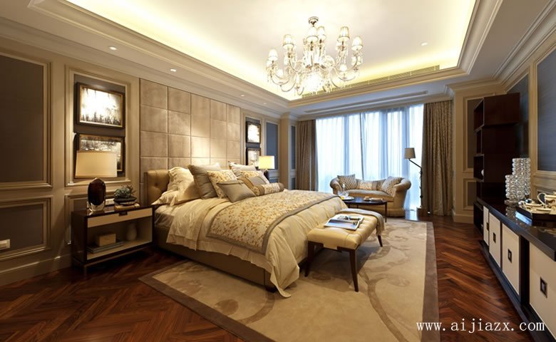 雍容華美的歐式風(fēng)格大戶(hù)型主臥室裝修效果圖